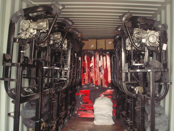 Triciclo do motor da carga do combustível 200cc refrigerar de água com entrega Van da força