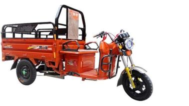 O triciclo bonde três da carga adulta roda a laranja do veículo com rodas do chinês 3 da motocicleta