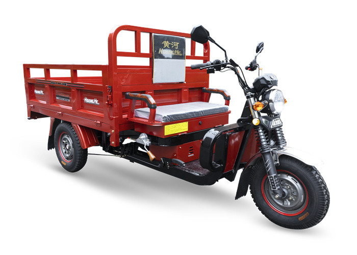 Triciclo elétrico de 1800W com carroceria aberta e capacidade de subida de 25° para entrega suave