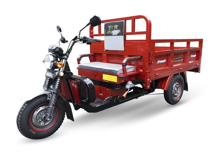Triciclo elétrico de 1800W com carroceria aberta e capacidade de subida de 25° para entrega suave
