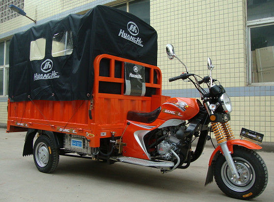 entrega Van do triciclo da carga 200CC com tampa de lona traseira para áreas chovendo exteriores