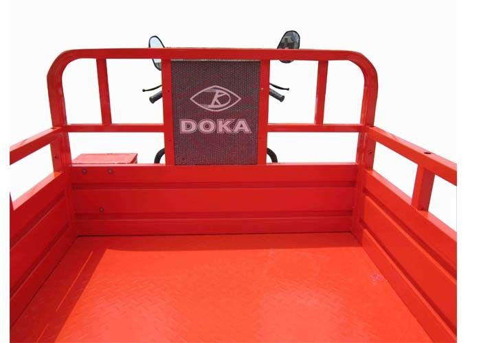 150CC vermelho motorizou o triciclo da carga, motocicleta de Trike do chinês com a caixa leve da carga